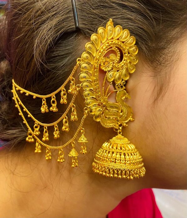 Exclusive peacock Full kan (Earrings) with adjust chain