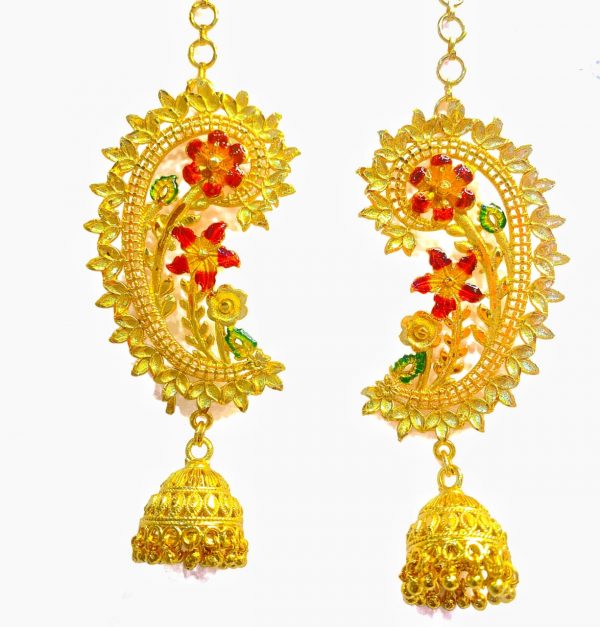 22k Gold Earrings Jhumka Jewelry, Handmade Vintage Pure Indian Style  Handmade Dangle Jhumki Earrings Chandelier, Wedding Earrings - Etsy