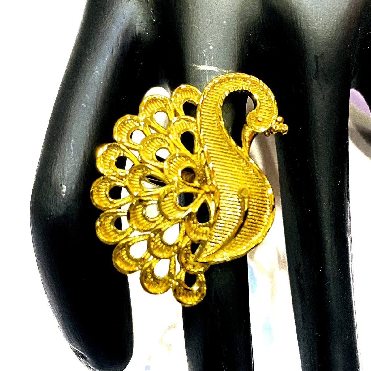 AD White) Stones,Thilagam Peacock Design Gold Finished Premium Quality  Finger Ring Buy Online