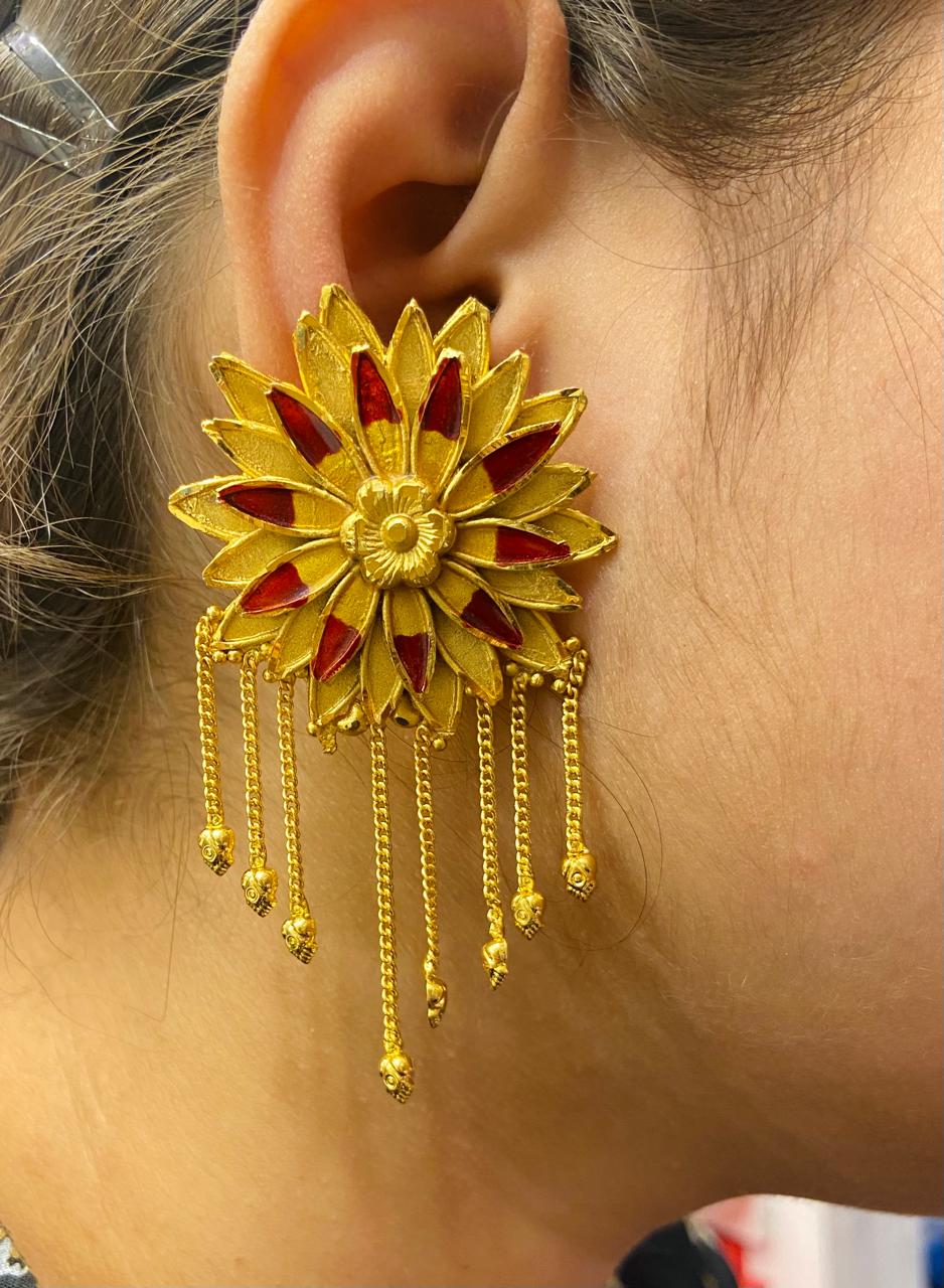 Medium SunFlower mina Kaan Pasha (Red) – Swarna Payel - Main Image