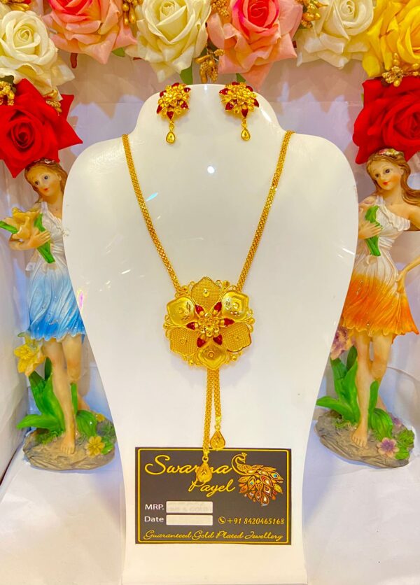 Petal Flower pendant Tie Set