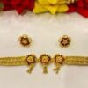small flower sleek choker with bells