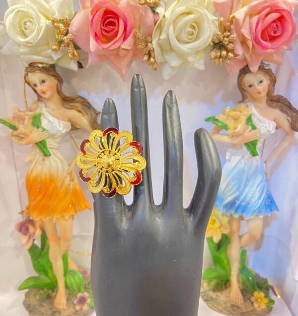 Spiral Floral minekari Finger ring