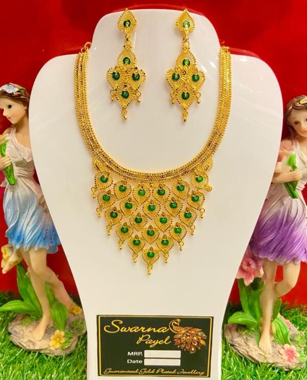 Peacock tail series minekari necklace