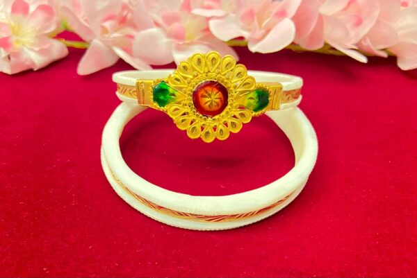 Floral minekari bracelet original sankha