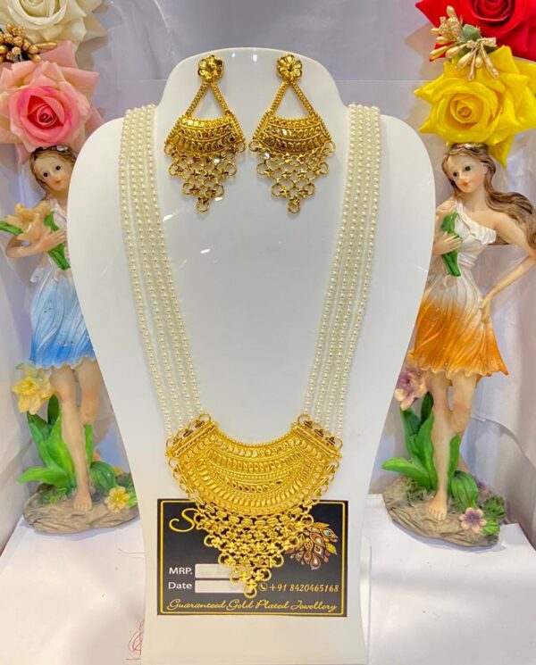 Gorgeous Arc pendant with jhalor Pearl LongSet