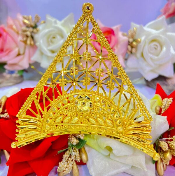 Triangle Small Flower Motive Bridal Crown