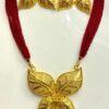 Leaf Motive Tarsel with pendant and earset