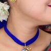 Krishna Flute motive minekari Tarsel with pendant and earset