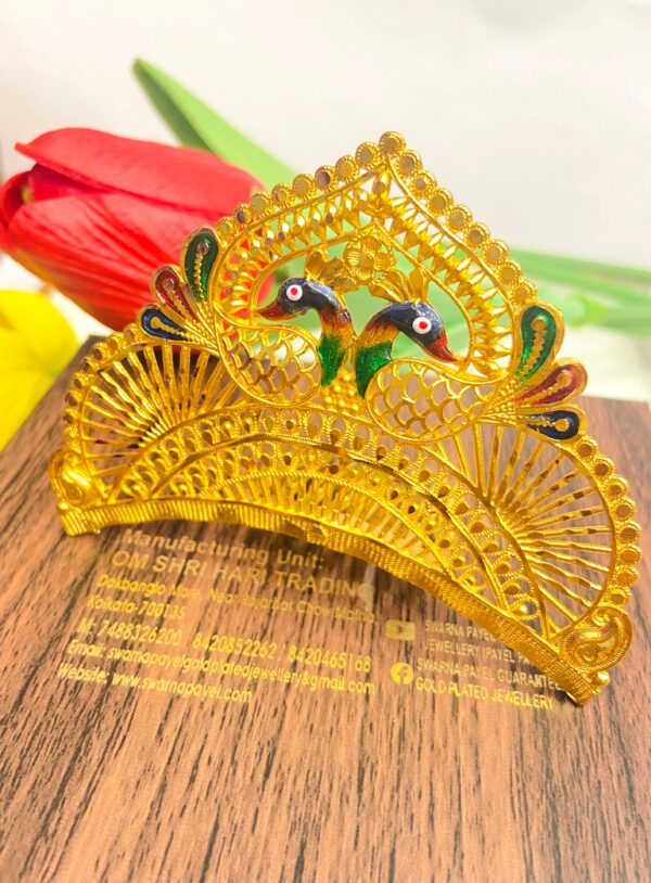 Double Mayur Motive Minekari  Bridal Crown