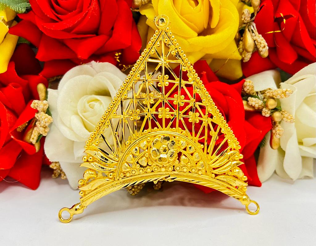 Triangle small heart motive Bridal Crown – Swarna Payel