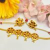 Multi Primrose Flower Motive Choker