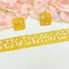 Small Daisy Flower With Leafs Choker