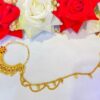 Flower Small Balls motive with plain chain nose ring