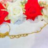 Flower Small Balls motive with plain chain nose ring