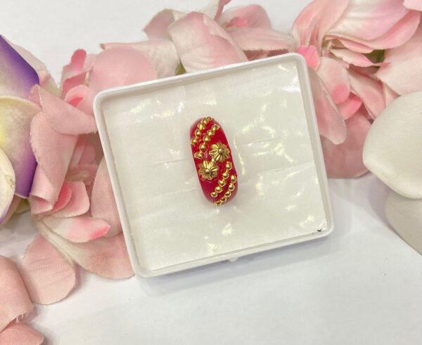 Double Flower With Ball Series Pola Finger Ring