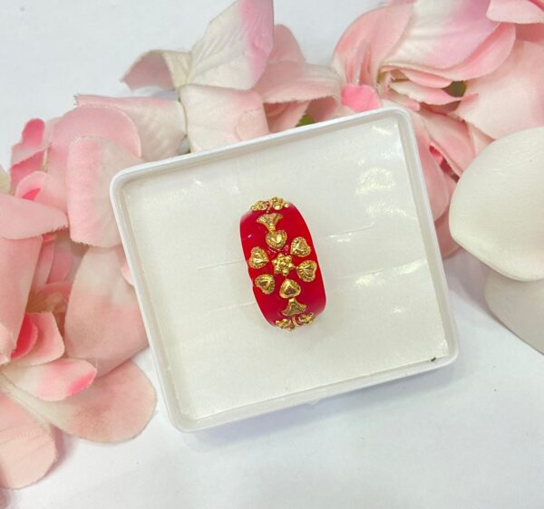 Heart Flower Pola Finger Ring