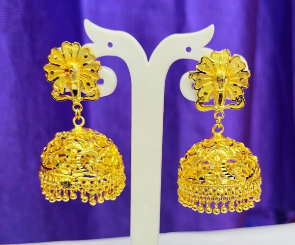 Minekari Flower jhumka