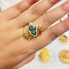 Tri Butterfly Finger ring