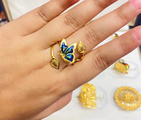 Tri Butterfly Finger ring