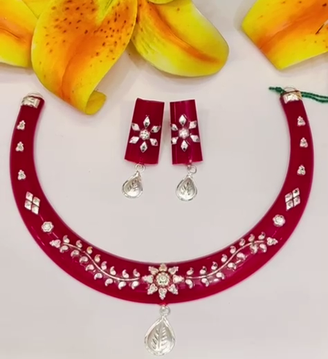 99.5 pure Centra Flora Petallica Silver pola set