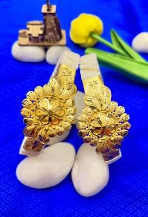 Cross line Floral Bracelet sankha