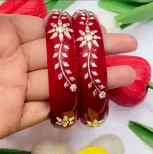 99.5 pure silver Flora Petallic Mota Pola pair