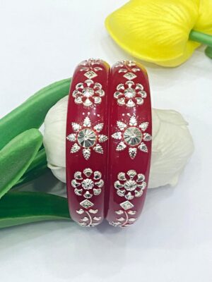 99.5 pure silver Flower Paattla Bracelet  Pola