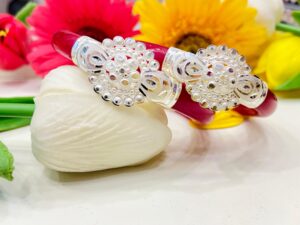 99.5 pure silver Cosmos flower design Bracelet pola (single)