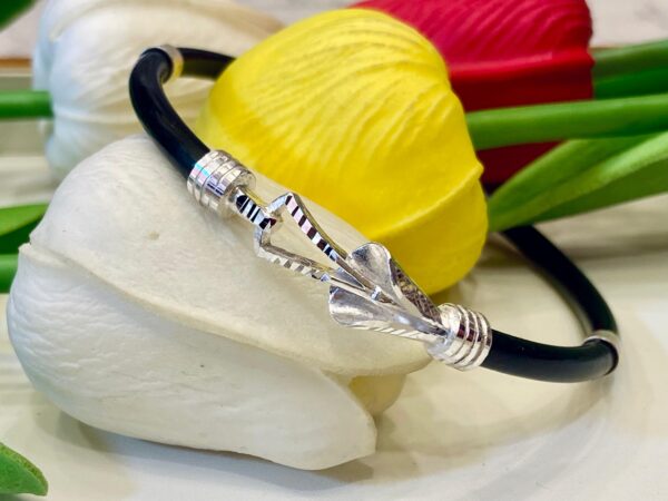 Designer pure silver black noya (single)