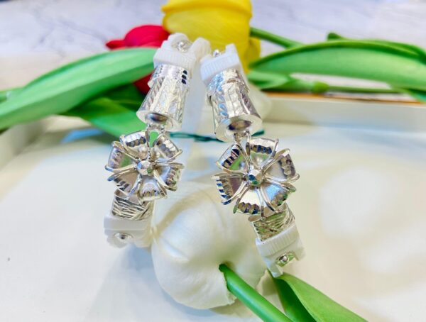 99.5 pure Silver Pat Design Bracelet Sankha pair
