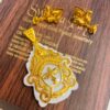 Maa durga design shell pendant and ear set