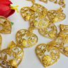 Love and flower designer shell pendant and ear set