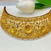 Plumeria flower minekari bridal necklace