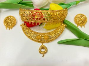 Flower designer choker cum necklace