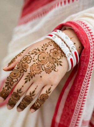 92.5 pure Love design Silver sankha pola