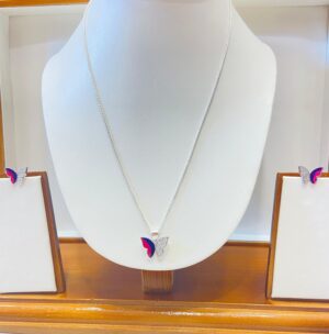 92.5 Pure Silver HalfPink Pendant With Tops (without chain)