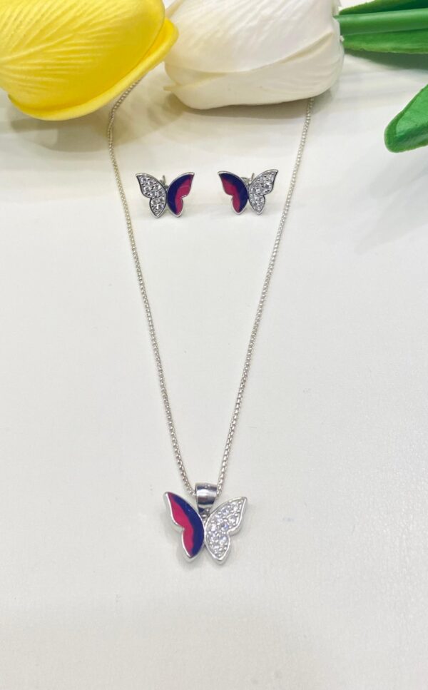 92.5 Pure Silver HalfPink Pendant With Tops (without chain)