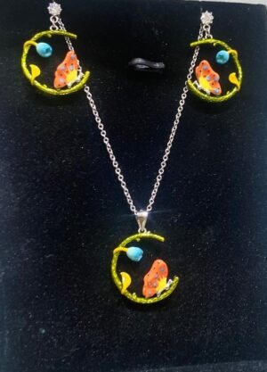 92.5 Pure Silver Birds Pendant With Tops (without chain)