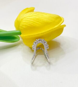 92.5 Silver AD U finger ring