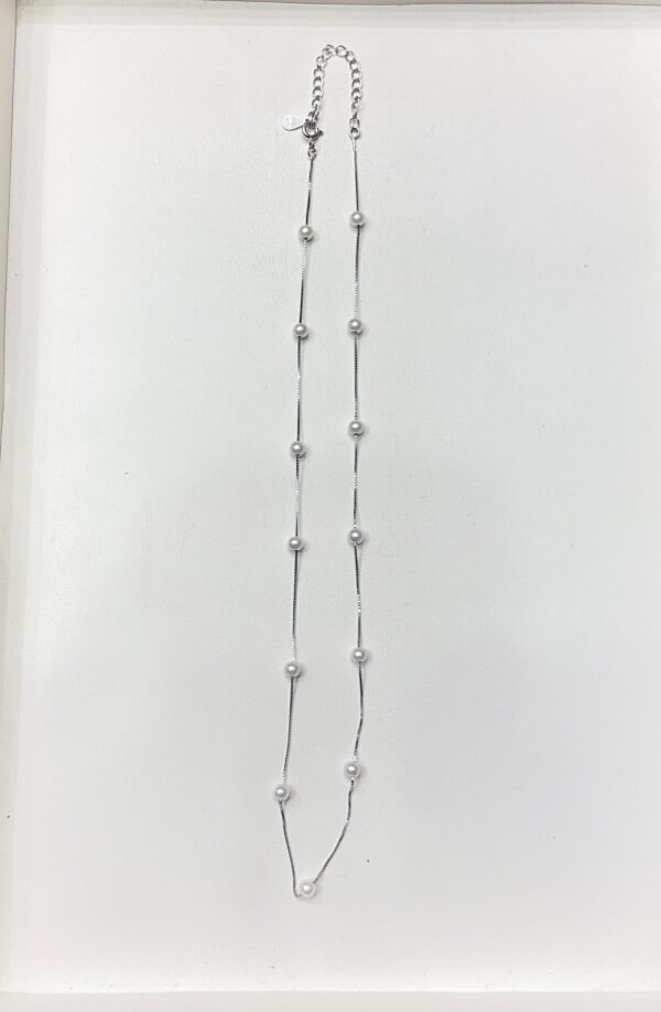 92.5 Pure Silver pearl and Chain