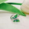 92.5 Silver adjustable GreenFly finger ring