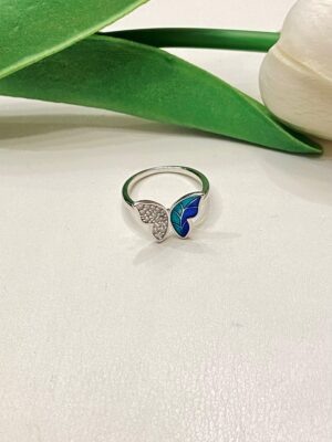 92.5 Silver HalfBlue finger ring