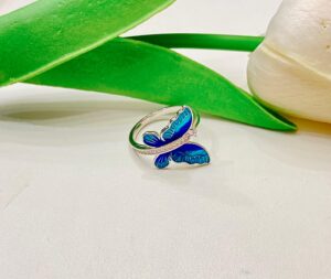 92.5 Silver BlueBird Caratlane finger ring