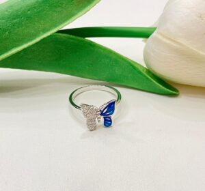 92.5 Silver BlueMischief finger ring