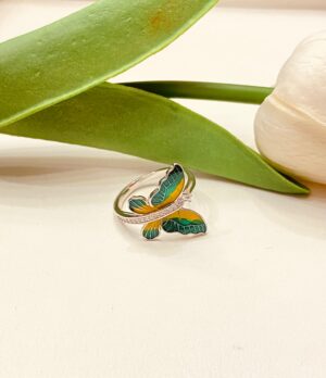 92.5 Silver Evergreen finger ring