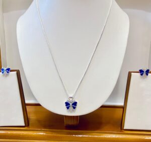 92.5 Pure Silver Blue heaven Pendant With Tops (without chain)