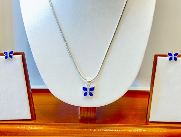 92.5 Pure Silver BlueBird Pendant With Tops (without chain)