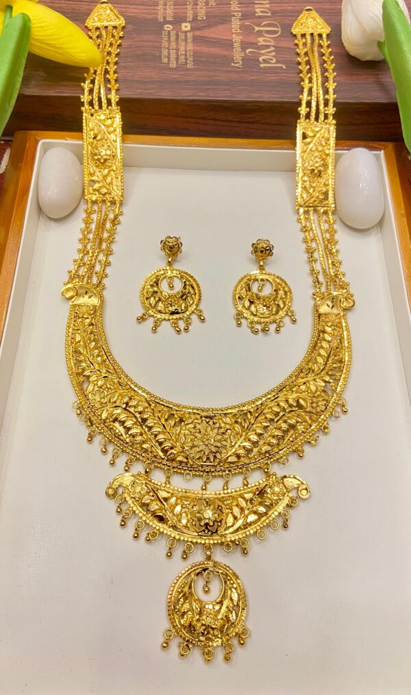 Long exclusive Designer sitahar with earring