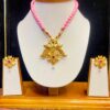Peacock and flower Nokshi pendant and ear set